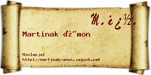 Martinak Ámon névjegykártya